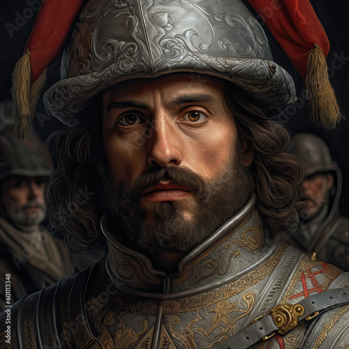 Spanish conquistador, Generative AI portrait