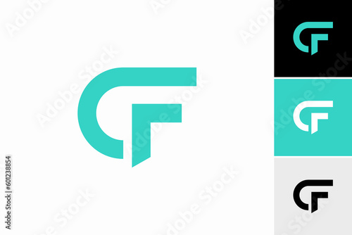 initial letter cf logo vector premium design