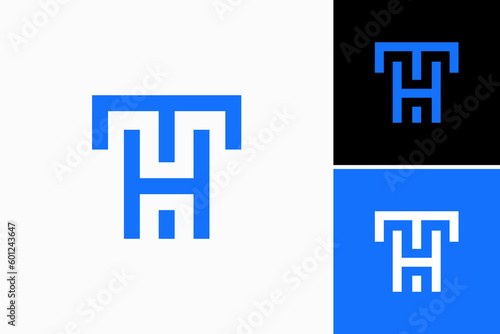 initial letter ht logo vector premium design