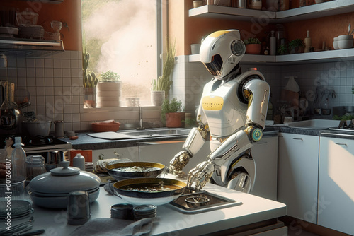 ein Roboter der in der Küche arbeitet