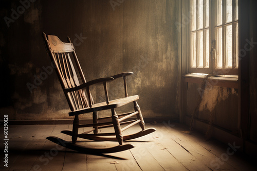 Old rocking chair photo background