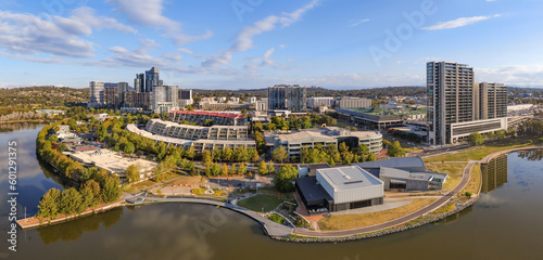 Panorama of Belconnen Town Centre, Canberra, Australia.