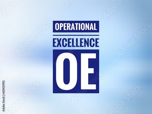 Operational excellence quote light blue gradient background, business management text 