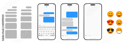 mobile phone chat design template vector