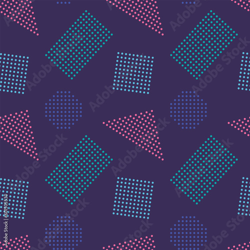Abstract geometric vector seamless 90s or 80s