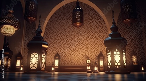 interior of the mosque islamic Eid-Adha 4k high resolution