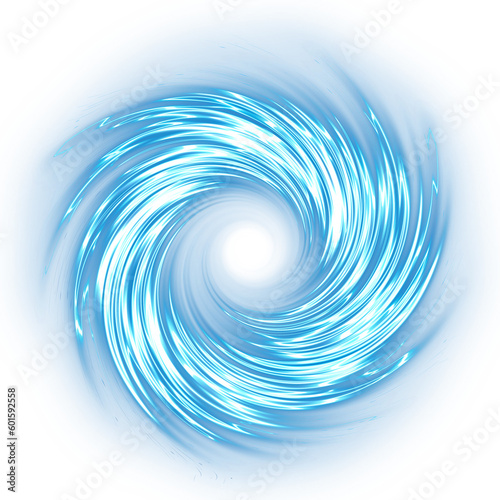 blue glowing circle portal vortex