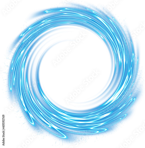 blue portal effect with lightning circle effect