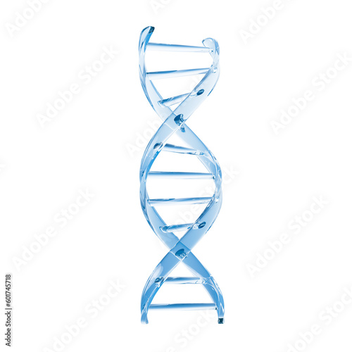 DNA with biology and chemical concept, 3d rendering.