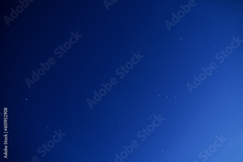 Million of stars in the blue sky early morning before sunrise