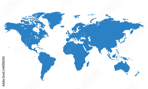 Vector world map highly detailed vector illustration