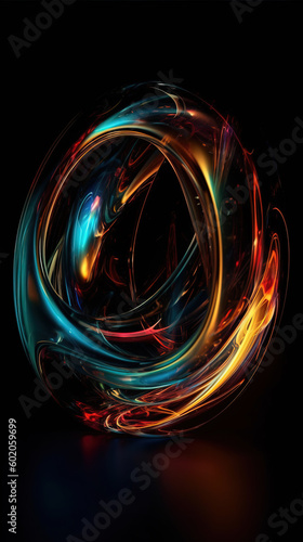 Curve abstract object background,created with generative ai tecnology.