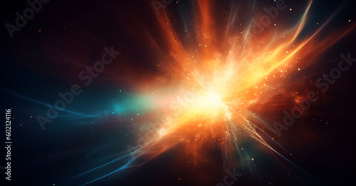 abstract background with a lens flare effect, featuring a burst of light emanating from one corner against a dark gradient background 