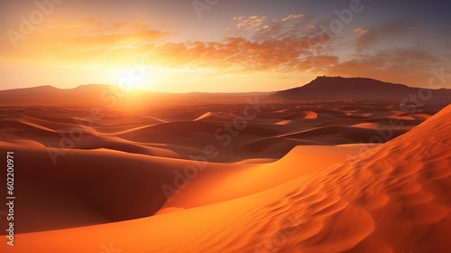 sunset on sand rise internal parts parts parts parts parts the sahara take off. Creative resource, AI Generated