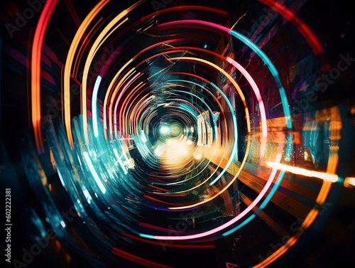 Neon Vortex: A Swirling Journey into Light