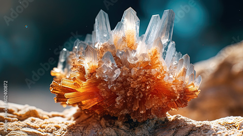 Raw Aragonite crystal. Generative AI