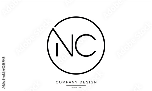 CN, NC, Abstract Letters Logo Monogram