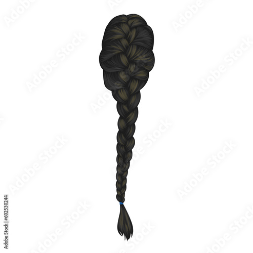 woman braid hairstyle illustration