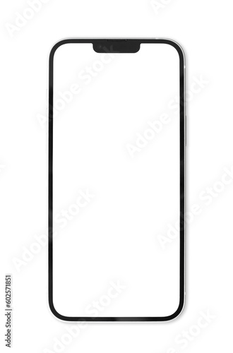 Phone mockup - clipping path, Studio shot of smartphone with blank white screen for web site design, app for mobile phone and advertisement, Isolated design element transparent PNG
