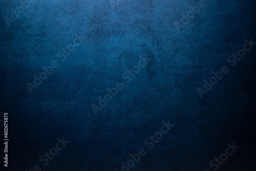 Pared de cemento enlucido y pintado de azul, fondo abstracto azul