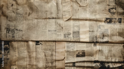 vintage newspaper background. Generative AI