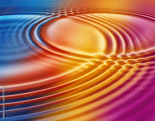 Water surface with to waves interfering, in rainbow colors Can be used as background or single image.