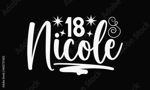 18 Nicole- Skydiving T-Shirts Design, Hand Drawn Vintage Illustration With Hand-Lettering And Decoration Elements, SVG Files For Cutting, Eps 10.