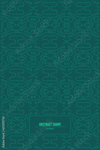 abstract shape pattern with green neon color