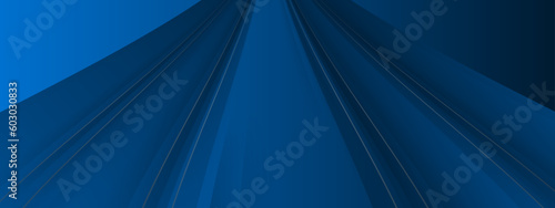Gradient blue geometric background. wide banner background