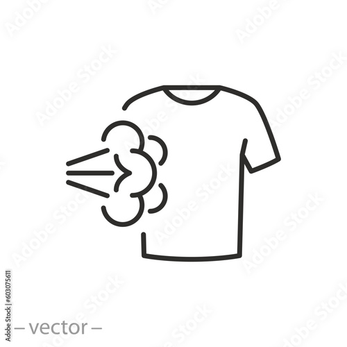 clothes steamer icon, steam generator concept, thin line symbol - editable stroke vector illustration