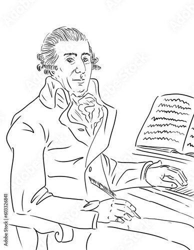Haydn Joseph, 1732-1809, based on John Hoppner's painting, 1792