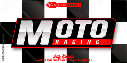 Moto Racing Vector Editable Text Effect Template