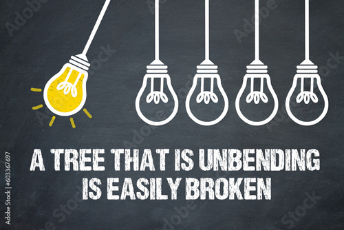 A tree that is unbending, is easily broken 