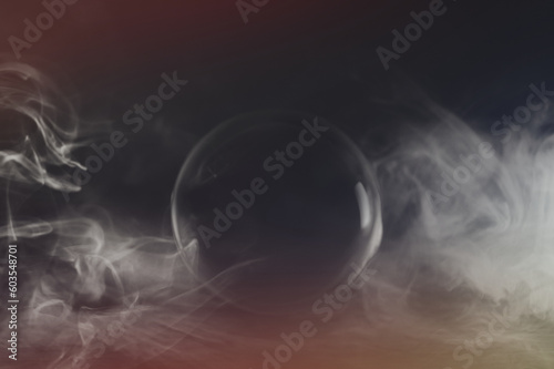 Glaskugel - Rauch - Kristall - Hintergrund - Konzept - Qualm - Mystisch - Lensball - Background 