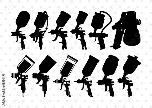 Spray Gun SVG Cut Files | Spray Gun Silhouette | Painting Gun Svg | Paint Gun Svg | Paint Spray Gun Svg | Spray Gun Icon Svg | Spray Gun Bundle