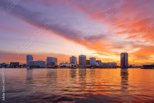 Norfolk, Virginia, USA Downtown Skyline in the Morning