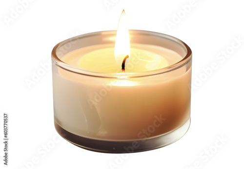 Candle on transparent background. Generative AI.