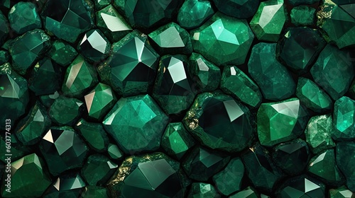 Emerald green gemstone background created using generative AI tools