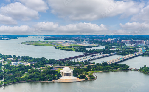 Thomas Jefferson Memorial and Reagan National Airport DCA