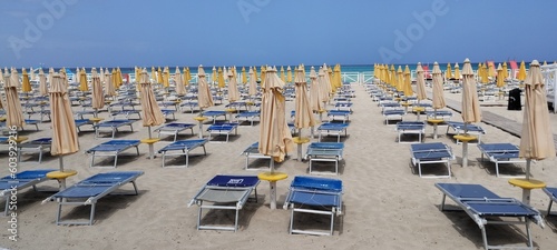 Spiaggia di Mondello, Palermo, Sicilia. Lido balneare