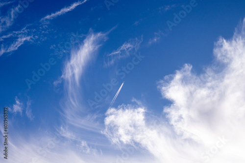 Blue skies and clouds in the Summertime.