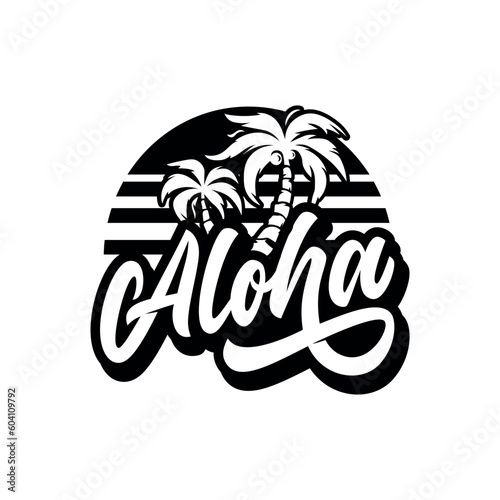 Aloha Hawaii t-shirt design. Vector illustration