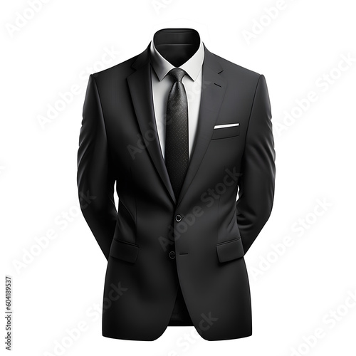 tuxedo suit mockup on transparent background ,generative ai