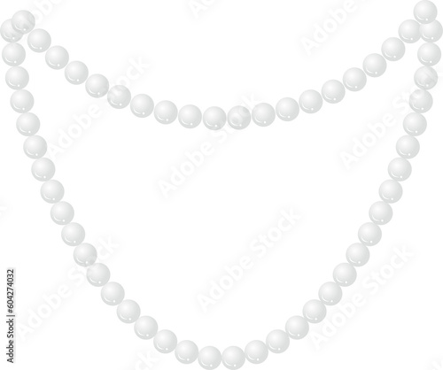 White pearl necklace PNG 2023051915
