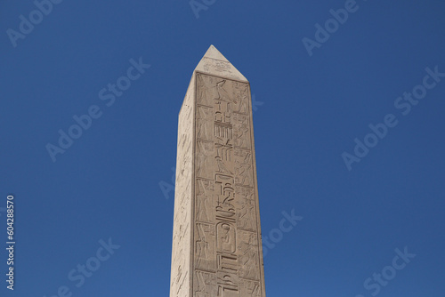 Ancient egyptian obelisk at Karnak temple, Luxor, Egypt