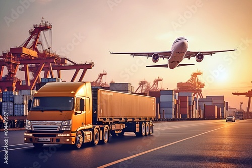 Integrated Transport: Comprehensive Business Logistics with Plane, Truck, and Train