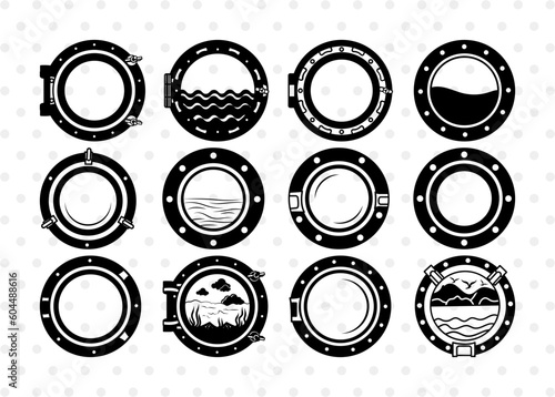 Porthole SVG, Porthole Silhouette, Cruise Svg, Cruise Ship Svg, Vacation Svg, Boat Porthole Svg, Ship Porthole Window Svg, Porthole Bundle