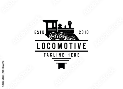 Train Locomotive Logo Design. Train Logo Design