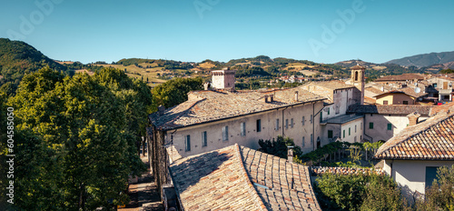 View of the medieval town of Cagli in the Marche region of Italy