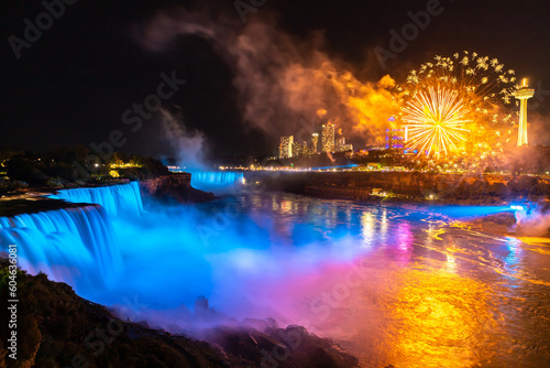 Fireworks over Niagara falls